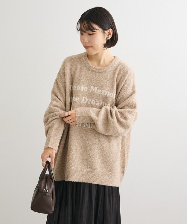 Green Parks ブークレロゴニットチュニック Beige