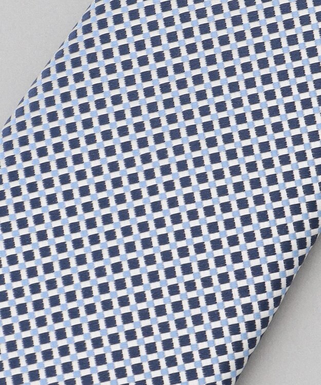 GOTAIRIKU 【日本製】シルク ネクタイ_格子柄 サックスブルー系8