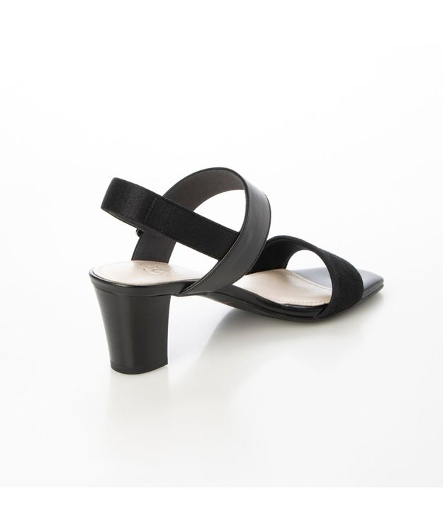 Riz raffinee <Riz raffinee>金具付きスクエアトゥサンダル ブラック