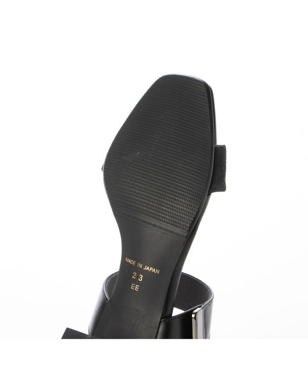 Riz raffinee <Riz raffinee>金具付きスクエアトゥサンダル ブラック