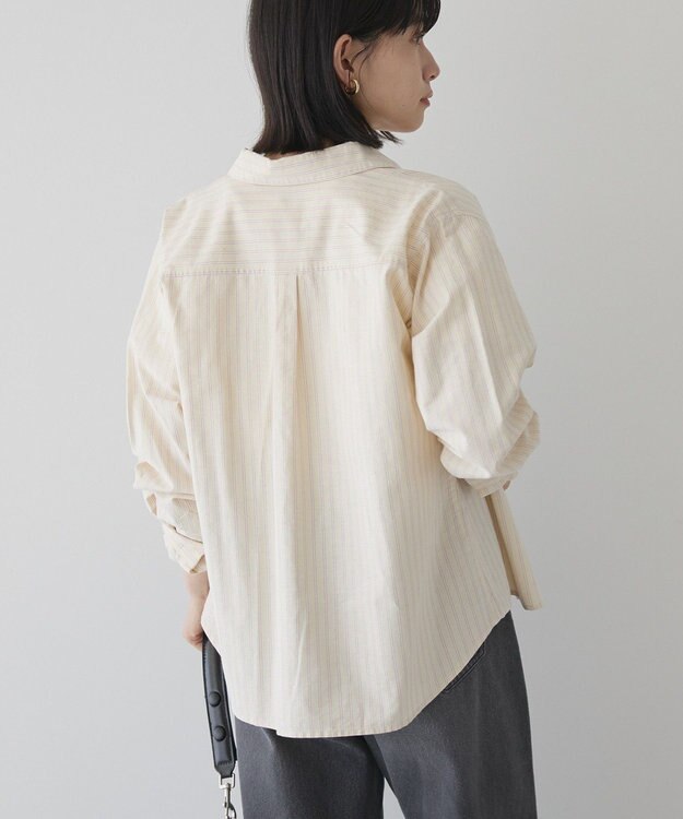 AMERICAN HOLIC オックスベーシックシャツ ストライプイエロー