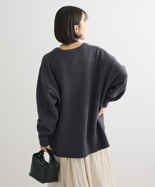 Green Parks ブークレロゴニットチュニック Charcoal Gray