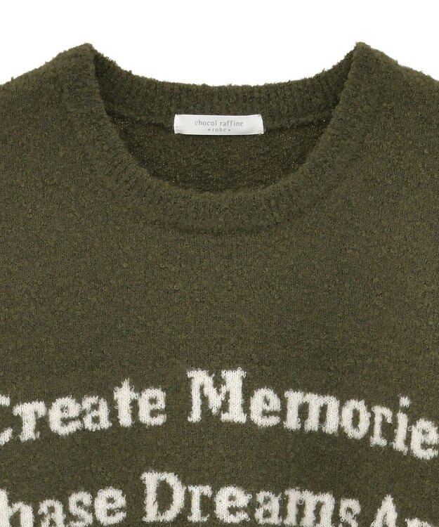 Green Parks ブークレロゴニットチュニック Khaki