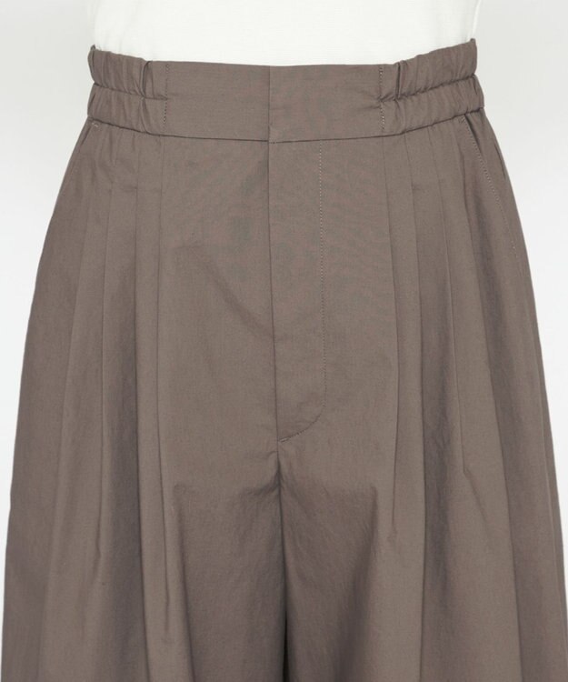 uncrave 【ご好評につき追加生産】カラータイプライター タックワイドパンツ（uncrave WHITE） グレージュ