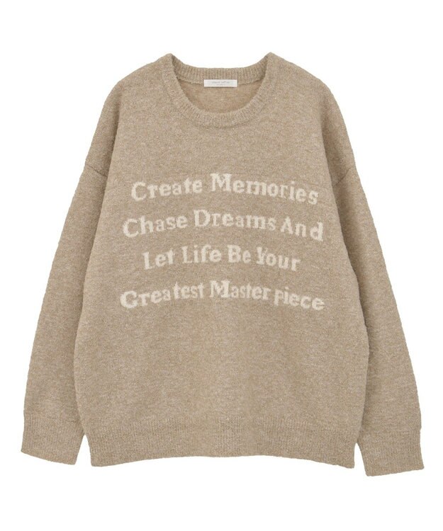 Green Parks ブークレロゴニットチュニック Beige