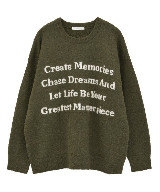 Green Parks ブークレロゴニットチュニック Khaki