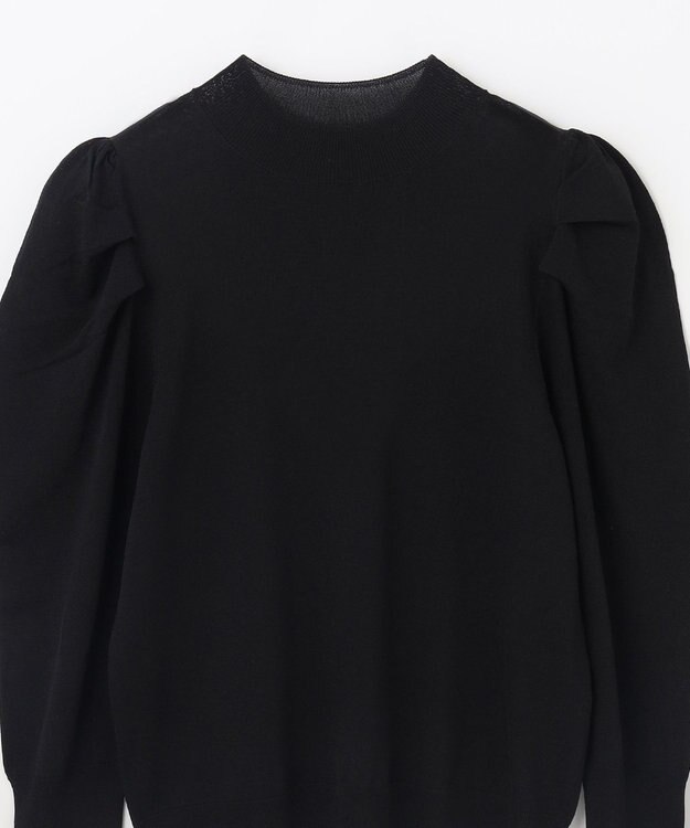 GRACE CONTINENTAL タックスリーブニットトップ ブラック