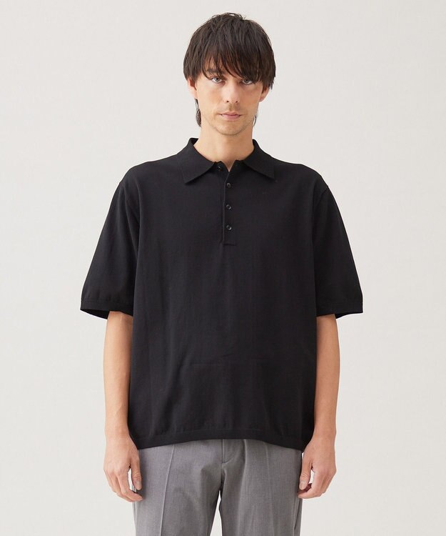 UNFILO MENS スゴ機能美 ニット ポロシャツ【ギフトにもおすすめ】 ブラック