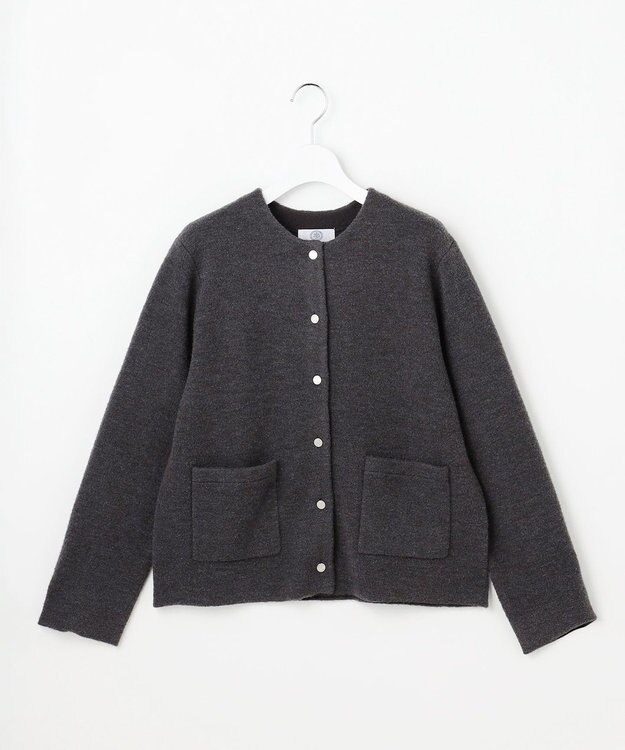 J.PRESS LADIES BOUCLE ニット アウター スレート系