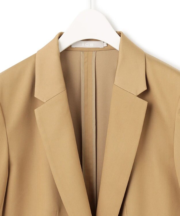 ICB 【洗える】リヨセルサテンストレッチ テーラードジャケット チノ系