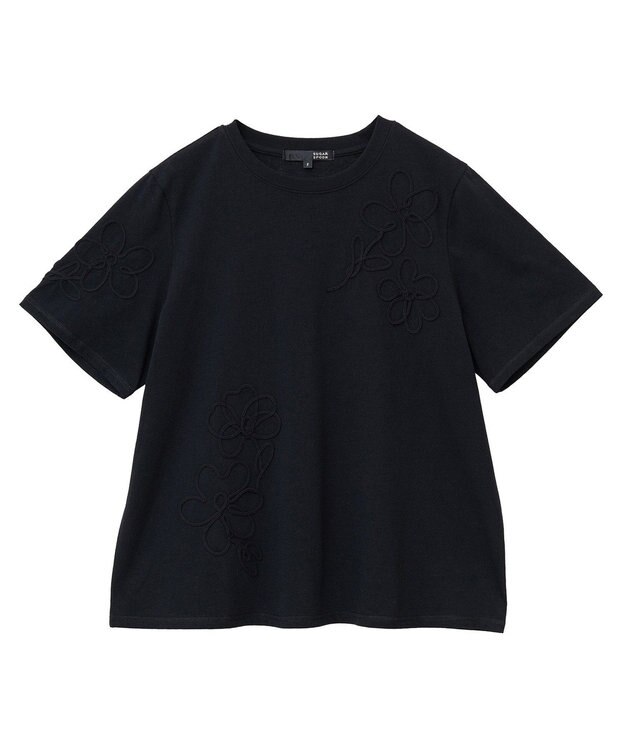 Green Parks ・ＳＵＧＡＲ　ＳＰＯＯＮ　コード刺繍ＴＥＥ Charcoal Gray