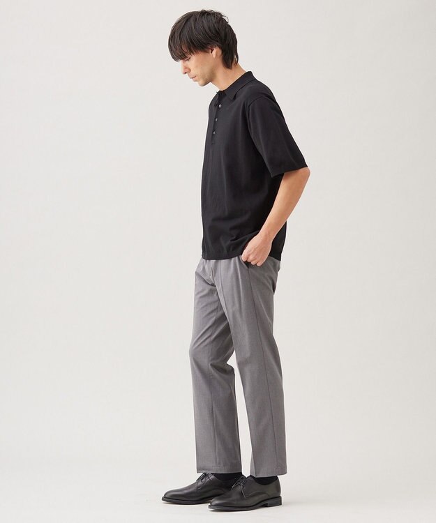 UNFILO MENS スゴ機能美 ニット ポロシャツ【ギフトにもおすすめ】 ブラック