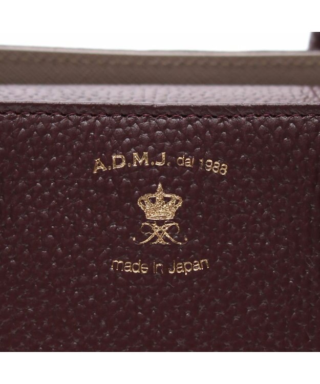 A.D.M.J. 【牛革】　スワロ付きミニトート(Dカン＋) BORDEAUX