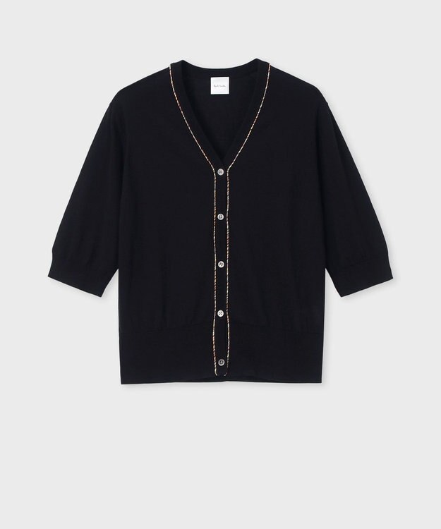 Paul Smith パイピングストライプ カーディガン ブラック