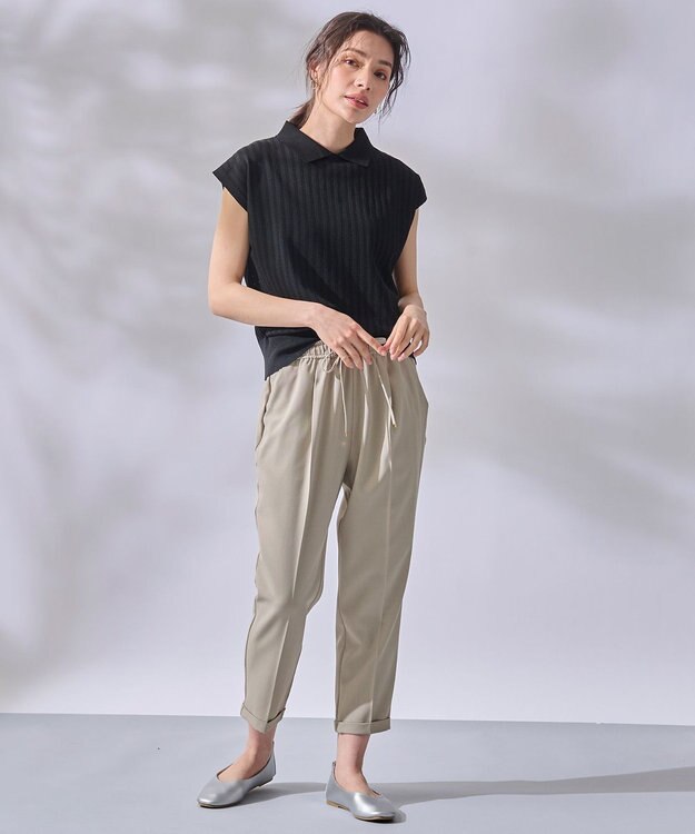 ANY 【UVケア/接触冷感/ウエストゴム】イージーケア美脚パンツⅡ グレージュ