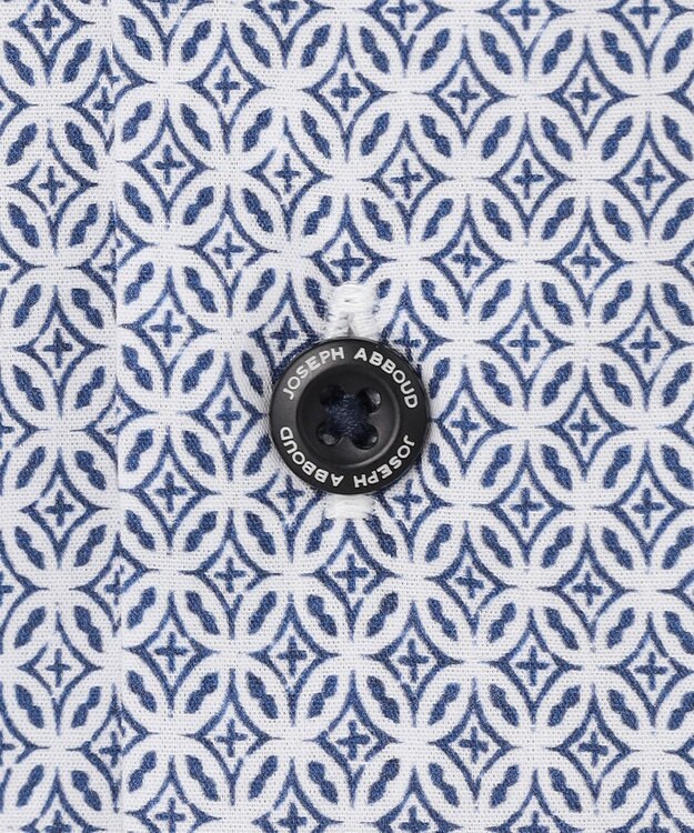 JOSEPH ABBOUD 【キングサイズ・オーガニックコットン・日本素材】ジオメトリックパターンプリントシャツ　26SSモデル ネイビー系5