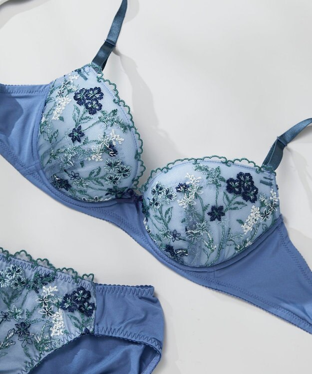 une nana cool ボタニカル柄のレースが華やか Botanic Garden インディゴブルー