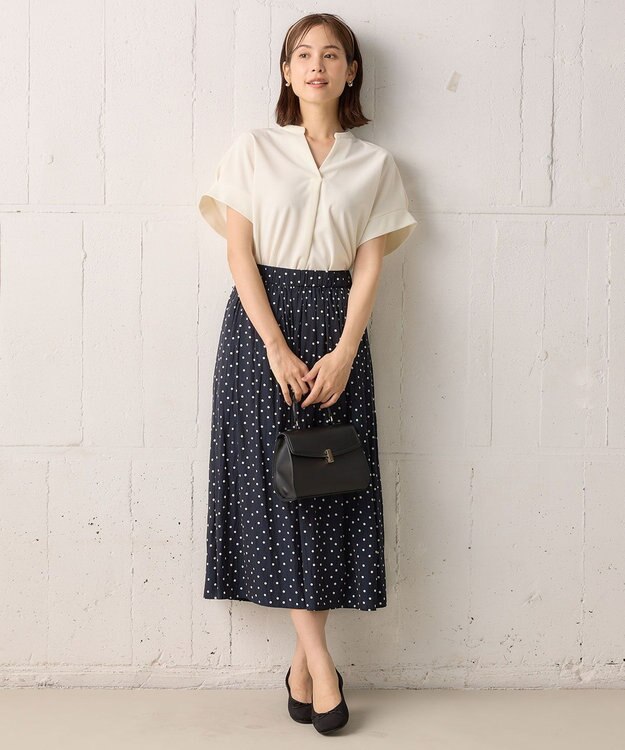 組曲 S 【秋色追加！大人気定番アイテム】ギャザーライトデシン パンツ ネイビー系3