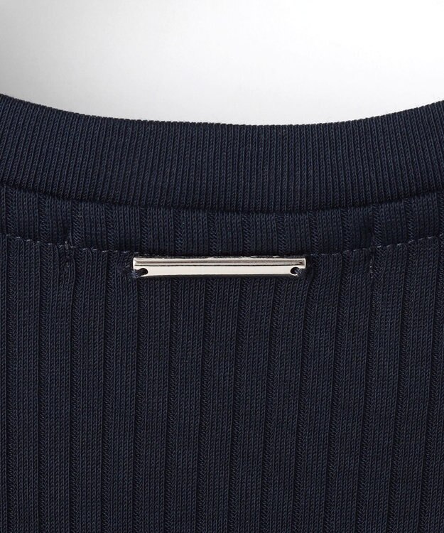 自由区 【ドラマ「明日はもっと いい日になる」着用】ソフトリブ Tシャツ ネイビー