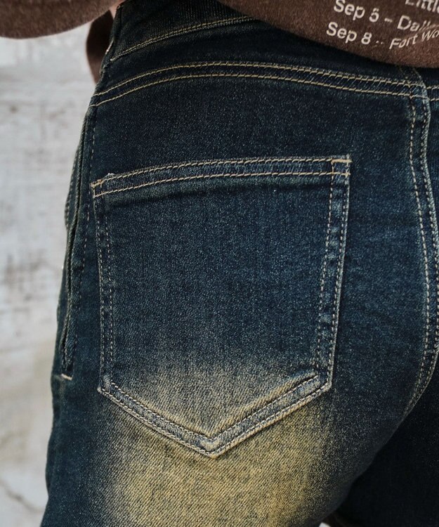 WEGO レースアップデニムショートパンツ デニム中濃加工色