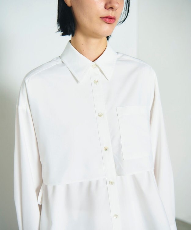 GRACE CONTINENTAL レイヤードドロストシャツ ホワイト
