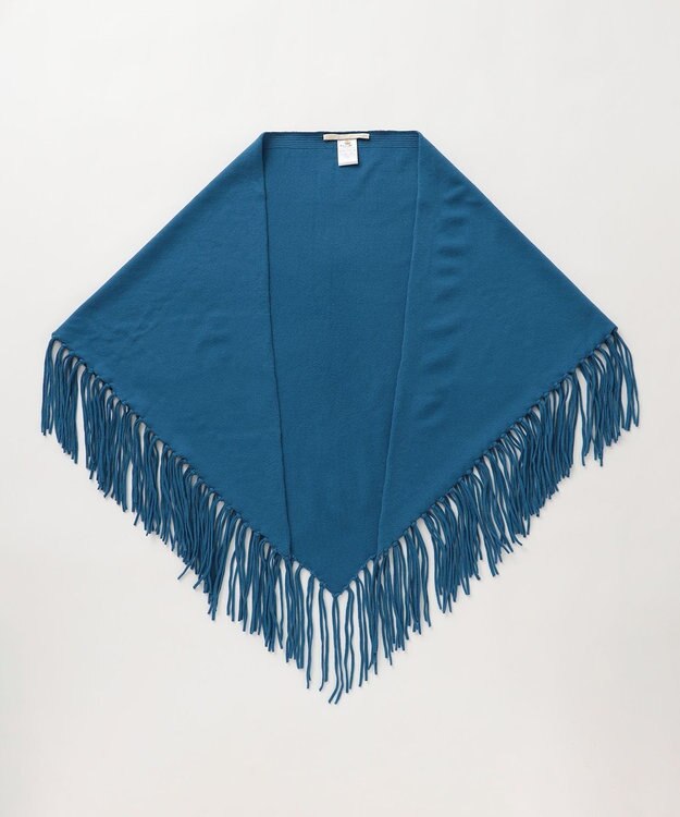 自由区 【洗える】ソフトウールハイゲージ フリンジストール ブルー系