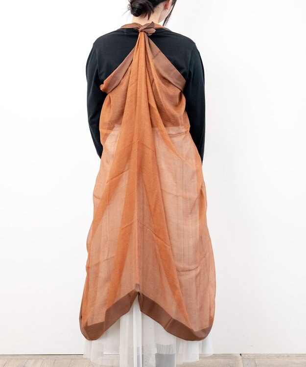 muto frame シルクカシミヤストール frame brown