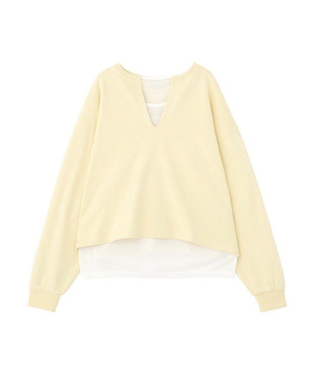 Green Parks ＳＥＴ２点　深Ｖネック裏毛＋プルオーバー Yellow