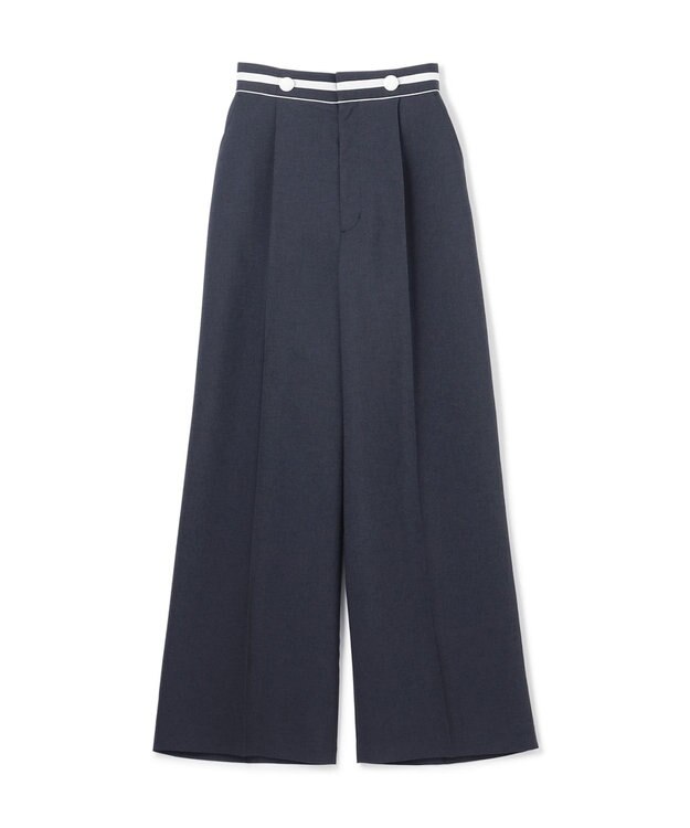 GRACE CONTINENTAL タックワイドパンツ ネイビー