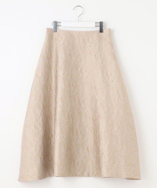 23区 【エステータ】シャイニージャカード フレアスカート グレージュ系