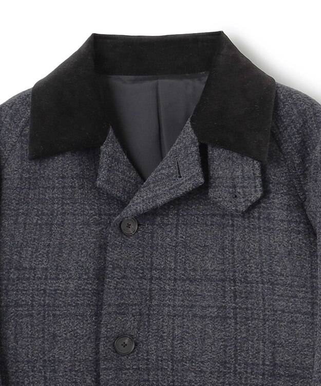 JOSEPH HOMME ニードルパンチグレンチェック　シングルブレストトレンチコート ネイビー系3