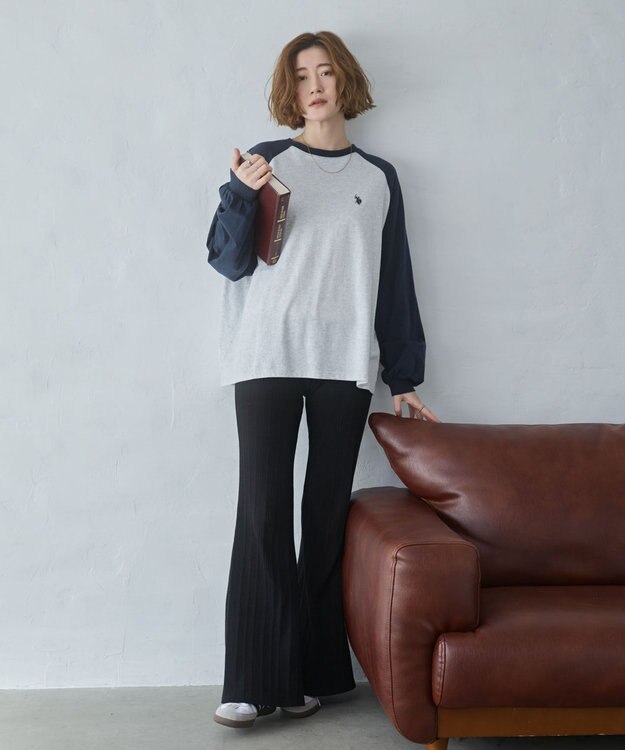 WEGO 【大好評により再入荷！】USPOLOだぼそでカラーロンT 柄3