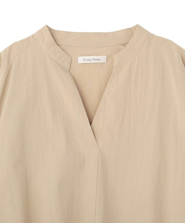 Green Parks スキッパーブラウス Beige
