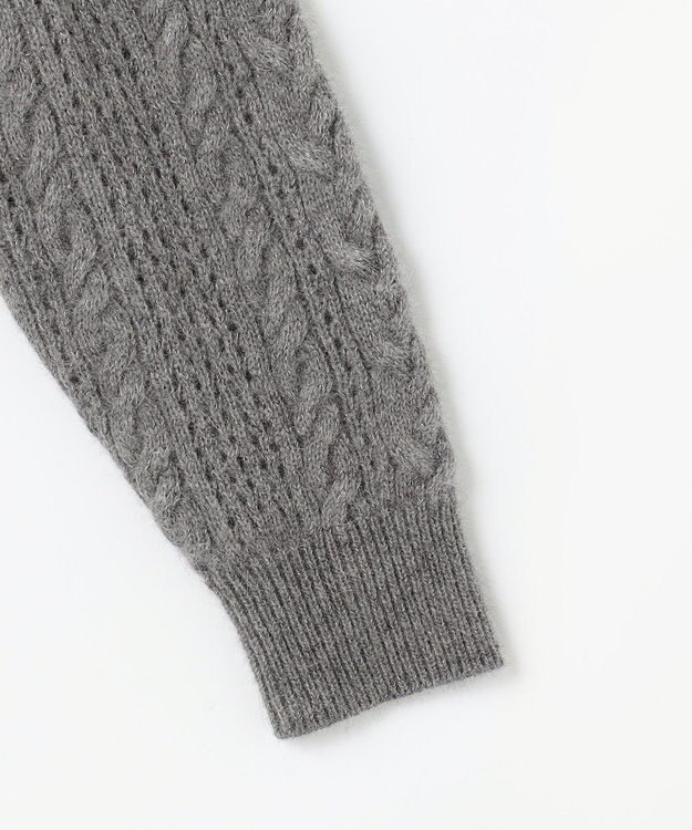 自由区 S 【SHIHOさん着用】ラメフォックスケーブル ニット グレー