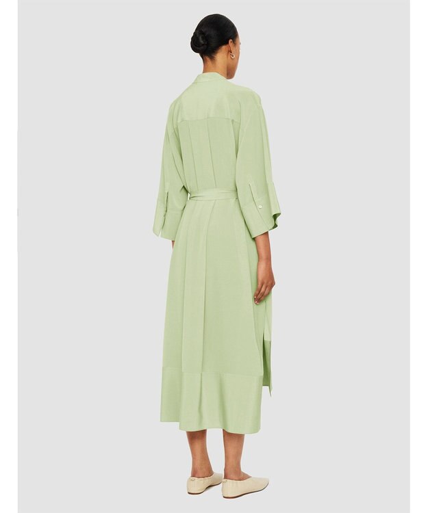 JOSEPH クレープ ド ソワ　ミディドレス Matcha