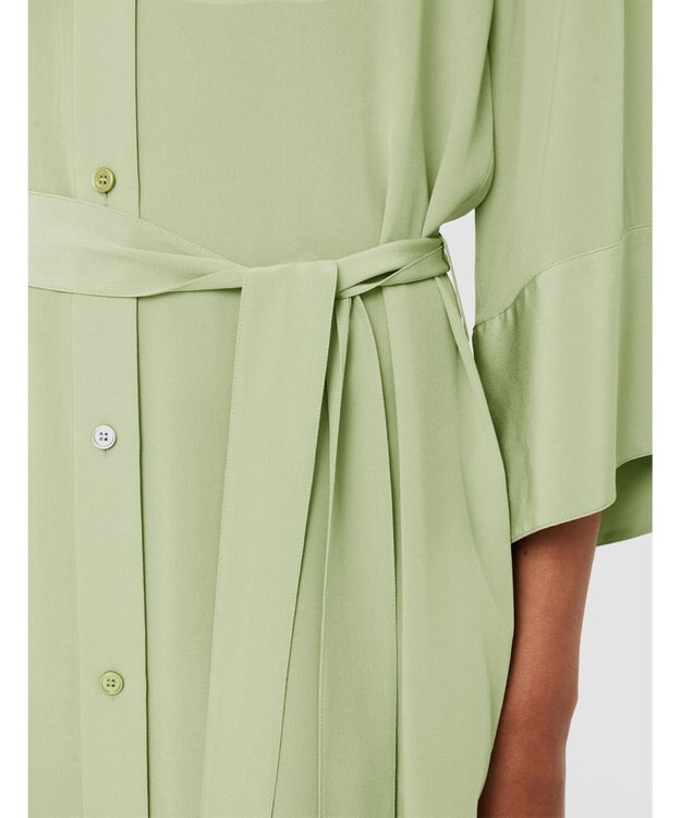 JOSEPH クレープ ド ソワ　ミディドレス Matcha