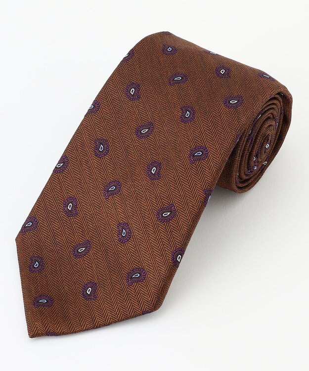 J.PRESS MEN 【J.PRESS SPUN SILK COLLECTION】小紋柄ネクタイ ブラウン系7