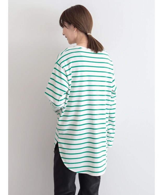 AMERICAN HOLIC Ｄａｉｌｙ！　ラウンドカットチュニック Border Green