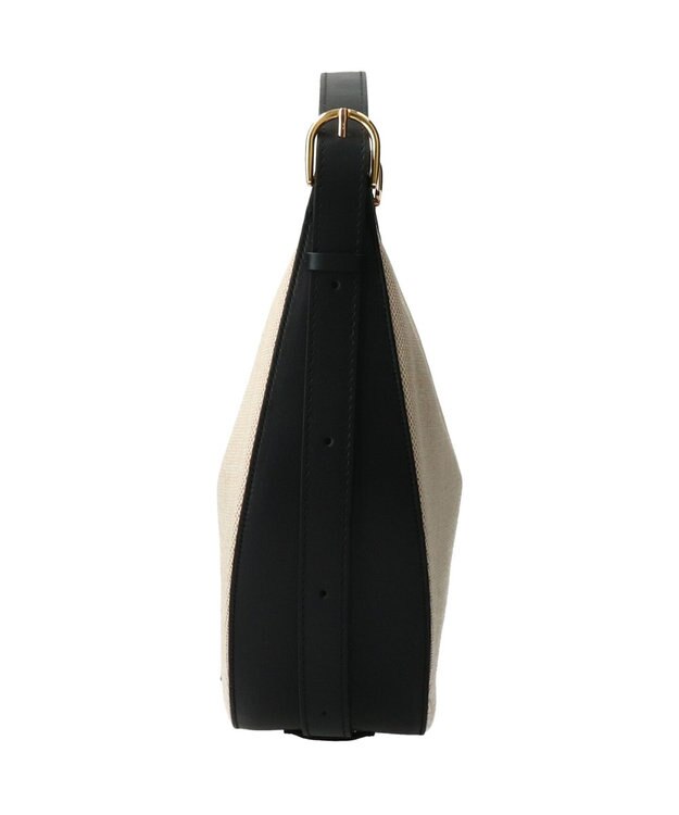 INTER-CHAUSSURES 【Christian Villa】異素材コンビホーボーバッグ ブラックコンビ