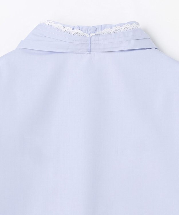 組曲 KIDS 【150-170㎝】 レースリボンタイブラウス サックスブルー