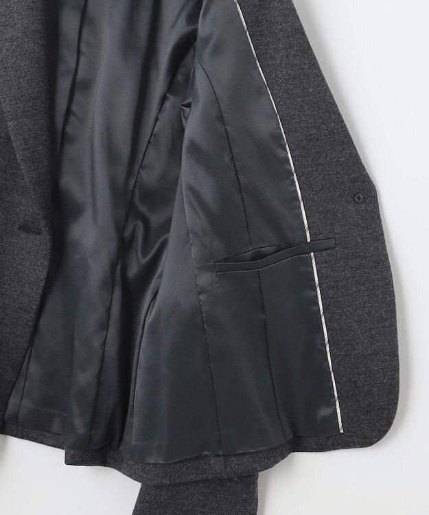 J.PRESS LADIES アクアレジェンドウールジャージー テーラード ジャケット ライトグレー系