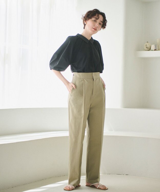 #Newans 【撥水・吸水速乾】コンビネーションベルスリーブカットソー ブラック系