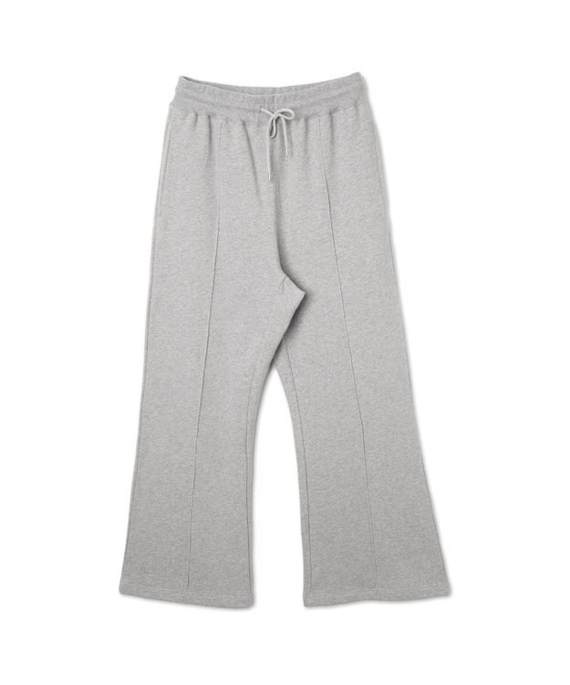 WEGO 【ウエストゴム】スウェットフレアパンツ 杢グレー