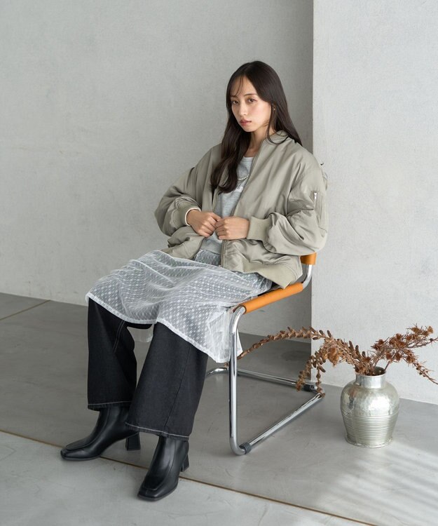 earth music&ecology リバーシブルMA-1 カーキ