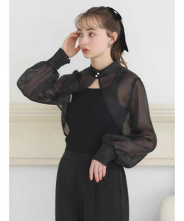 earth music&ecology ＳＥＴ２点ボレロ＋キャミワンピース Black