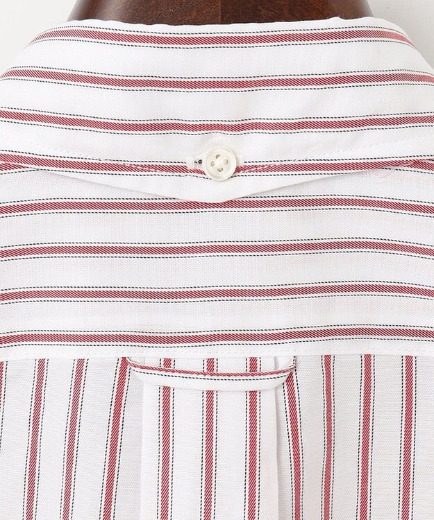 J.PRESS MEN ドビーマルチストライプ シャツ レッド系1