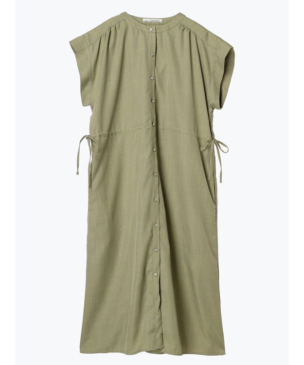 Green Parks ・ＥＬＥＮＣＡＲＥ　ＤＵＥリネンライクドロストワンピース Light Khaki