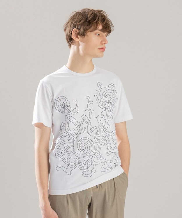 JOSEPH HOMME ペイズリーステッチ  Tシャツ ホワイト系3