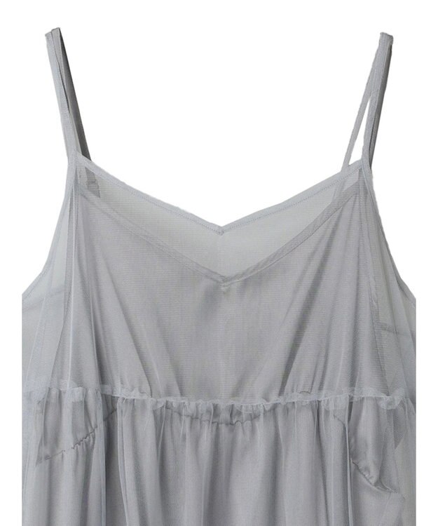 earth music&ecology チュールミニキャミワンピース Gray