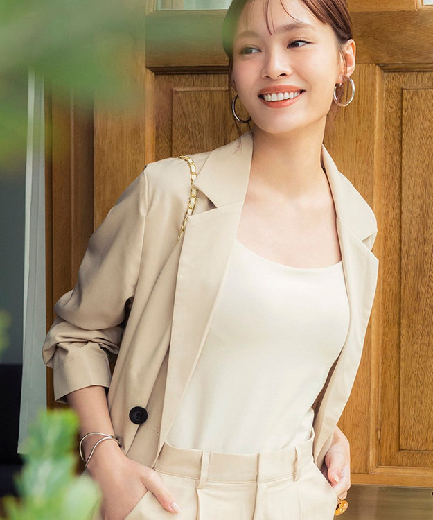 Wing カップ付きキャミソール 綿混(身生地部) ラク きれいなバストシルエット 【シンクロブラトップ 綿混タイプ】 ブラトップ ET1032 ウイング／ワコール